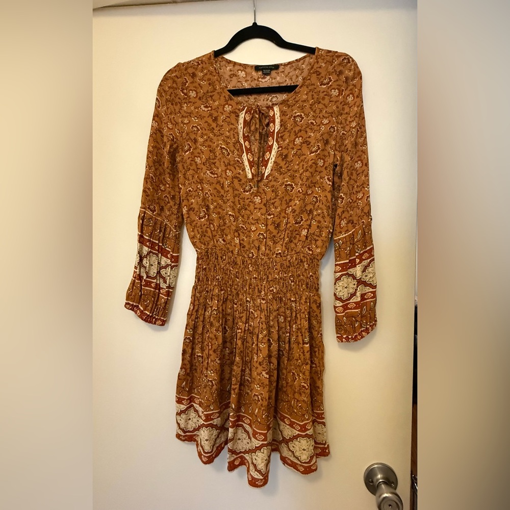 American Eagle Outfitters Brown Floral Dress